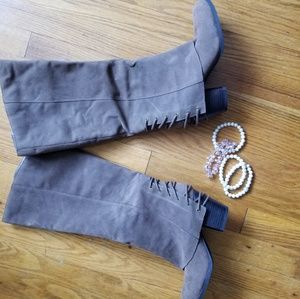 Fergalicious knee high boots.